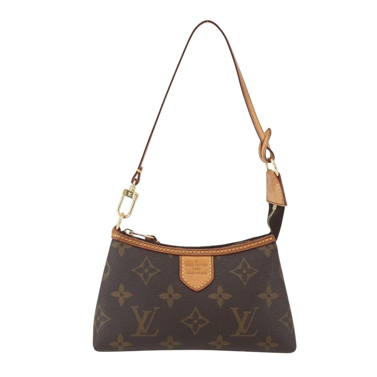 Louis Vuitton Delightful Pochette Monogram Canvas, BROWN, CANVAS, Clutche & pouche