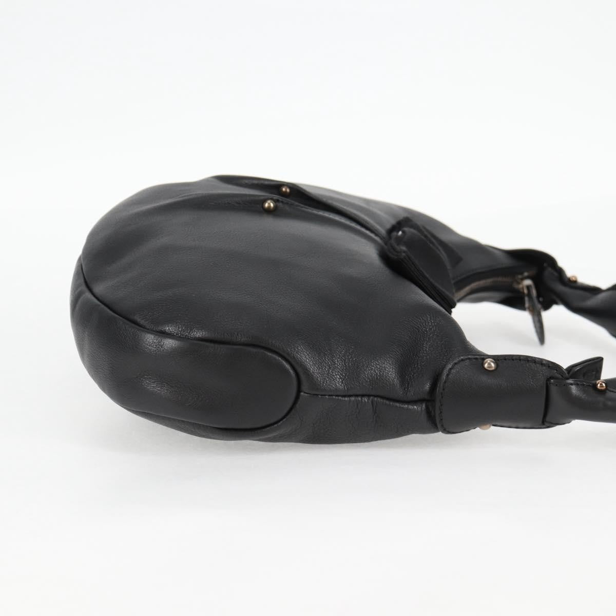 Salvatore Ferragamo Vala Shoulder Bag Leather, BLACK, LEATHER, Shoulder bag