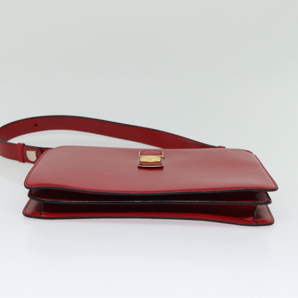 Celine Shoulder Bag Leather, RED, LEATHER, Shoulder bag