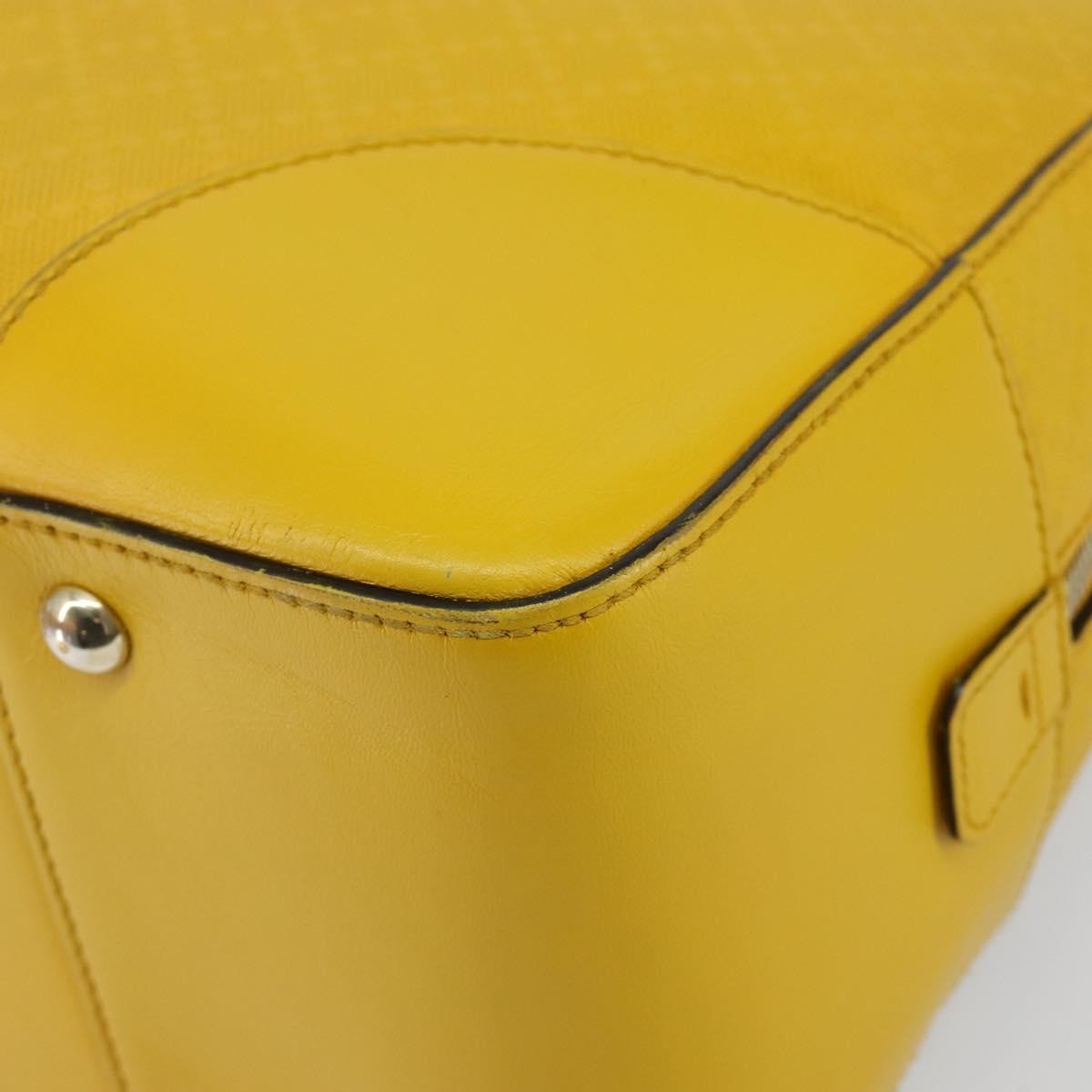 Gucci Bright Top Handle Bag Diamante Leather, YELLOW, LEATHER, Handbag