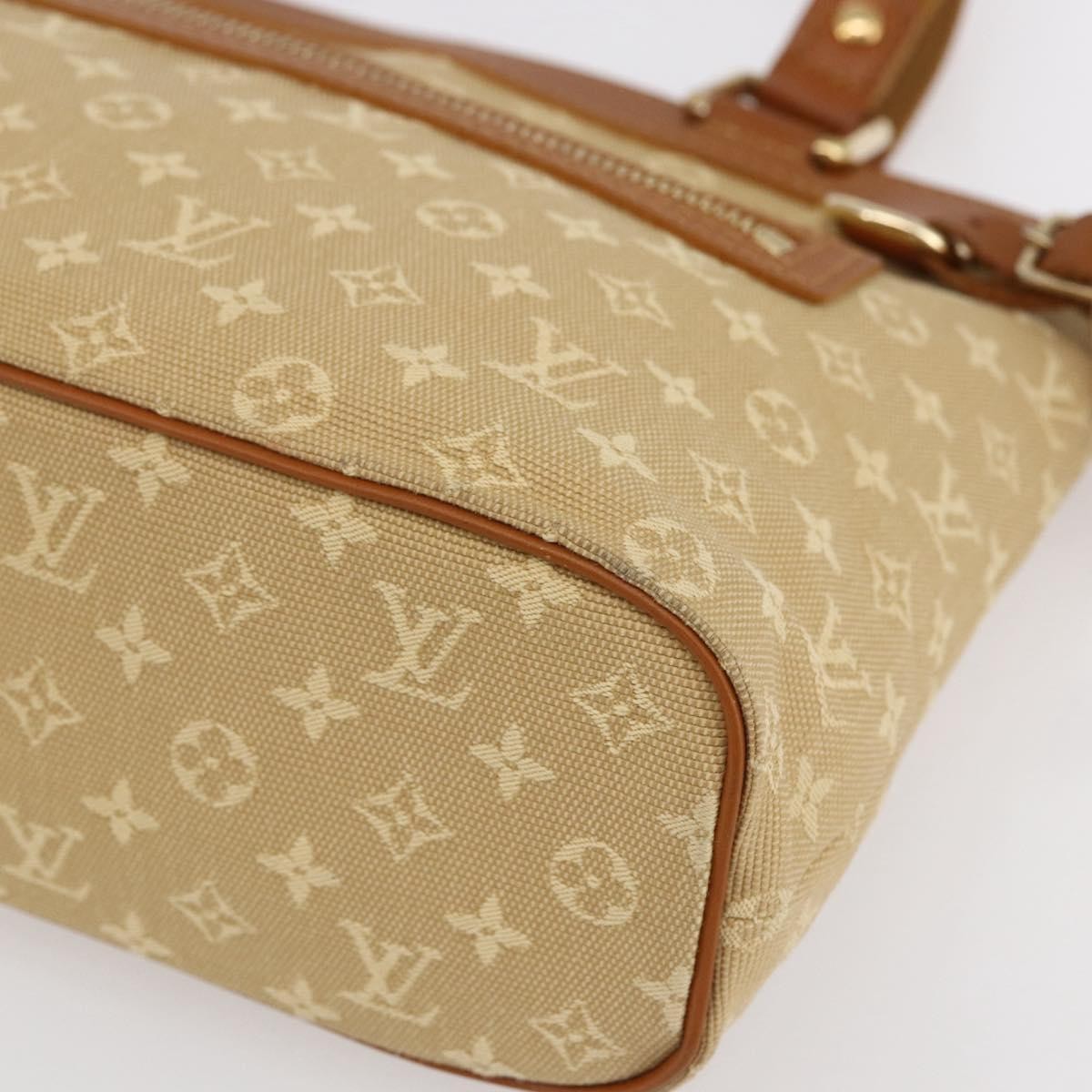 Louis Vuitton Lucille Handbag Mini Lin, BEIGE, CANVAS, Handbag