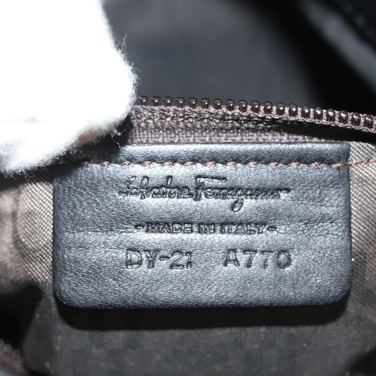 Salvatore Ferragamo Vala Handbag Leather, BLACK, LEATHER, Handbag