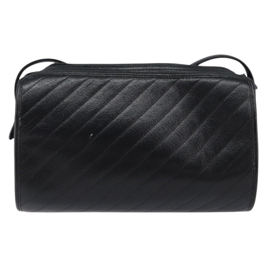 Christian Dior Vintage Shoulder Bag Leather, BLACK, LEATHER, Shoulder bag