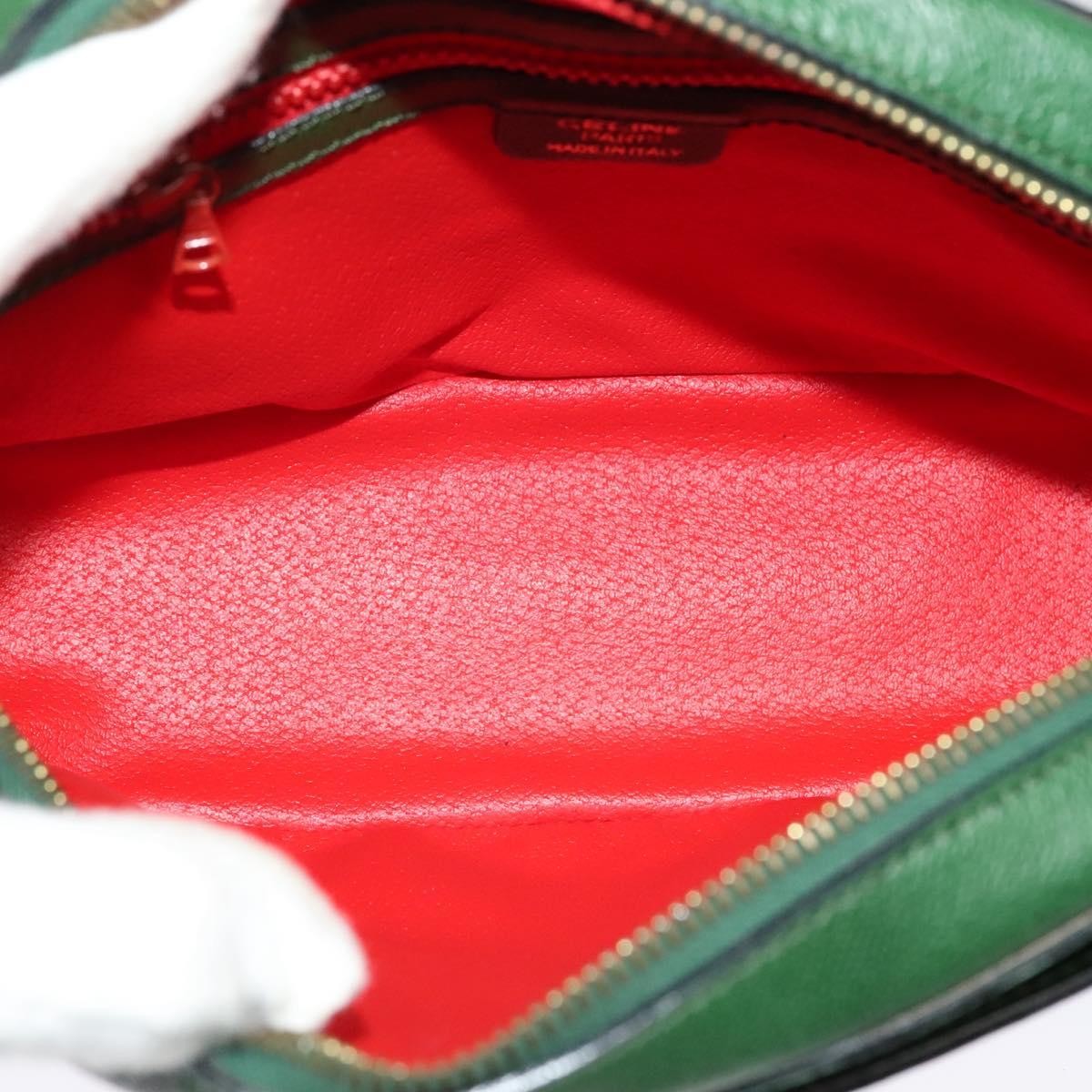 Celine Shoulder Bag Leather, GREEN, LEATHER, Shoulder bag