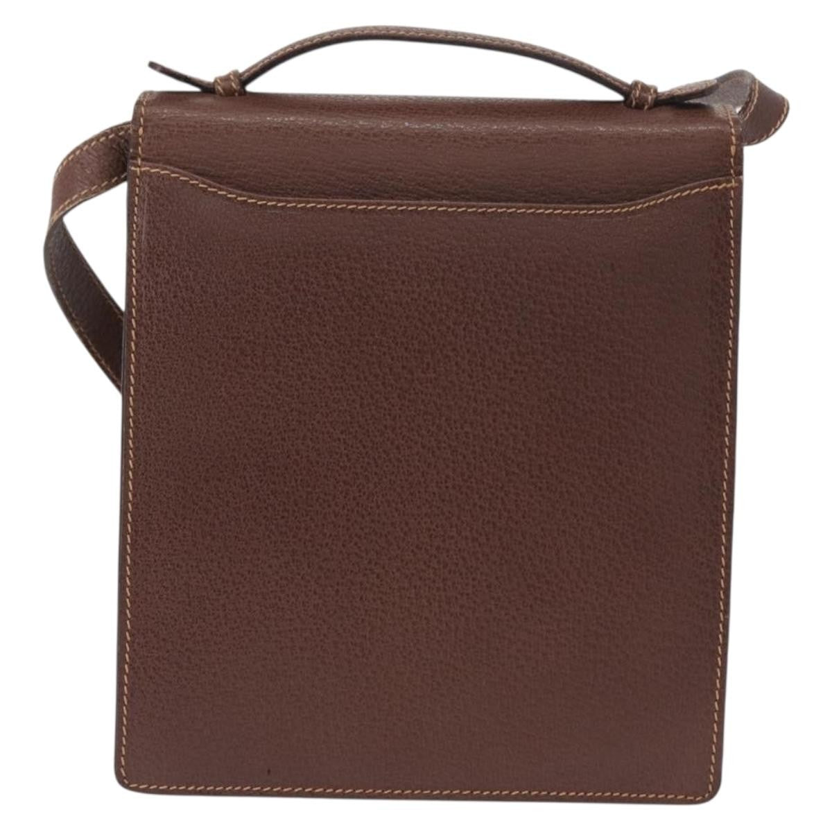 Gucci Vintage Shoulder Bag Leather, BROWN, LEATHER, Shoulder bag