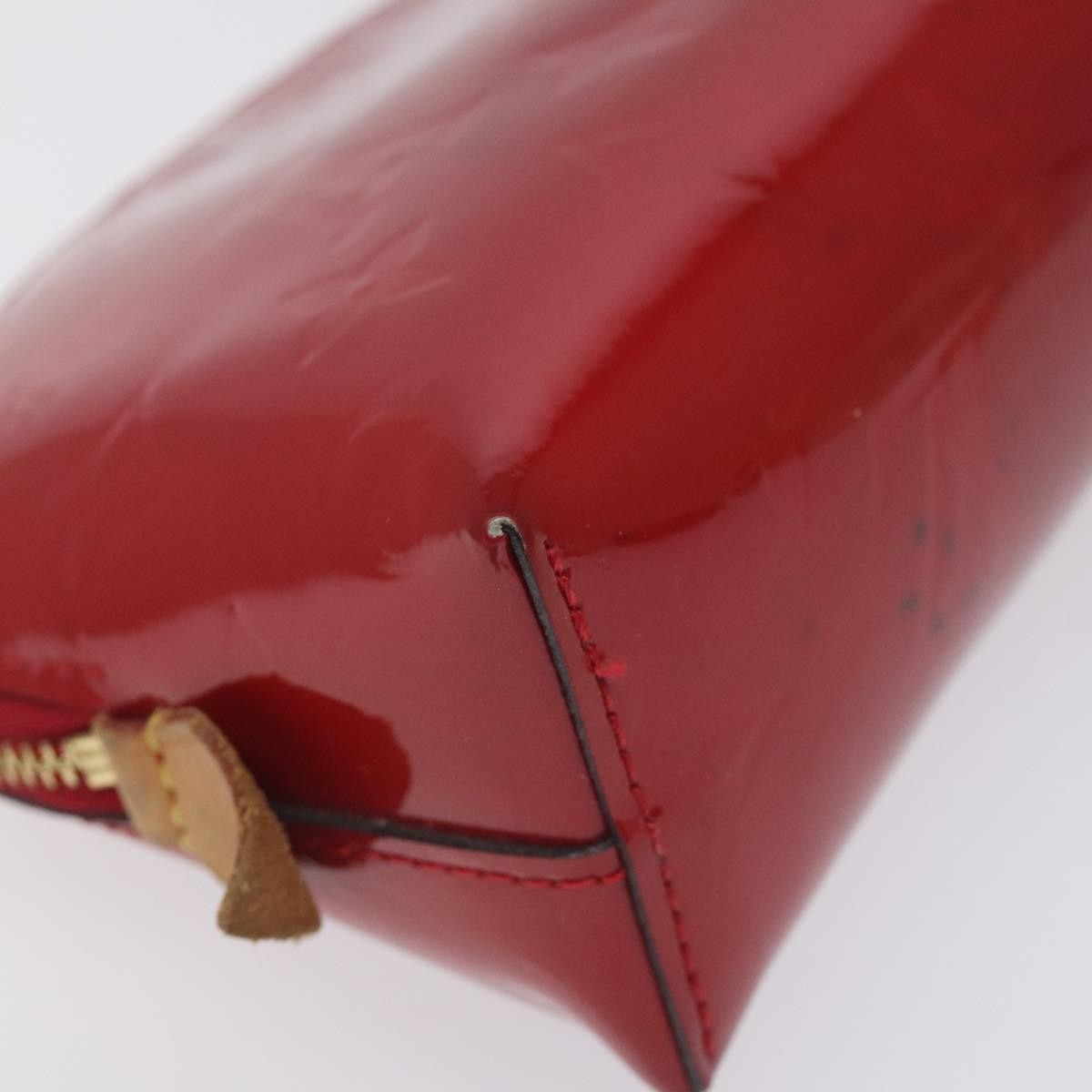 Louis Vuitton Cosmetic Pouch Monogram Vernis, RED, PATENT_LEATHER, Toiletry Case