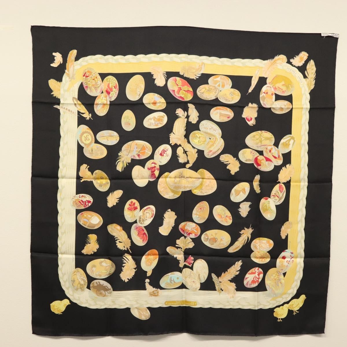 Hermes Carré 90 Silk multicolor, BLACK, SILK, Scarve & shawl