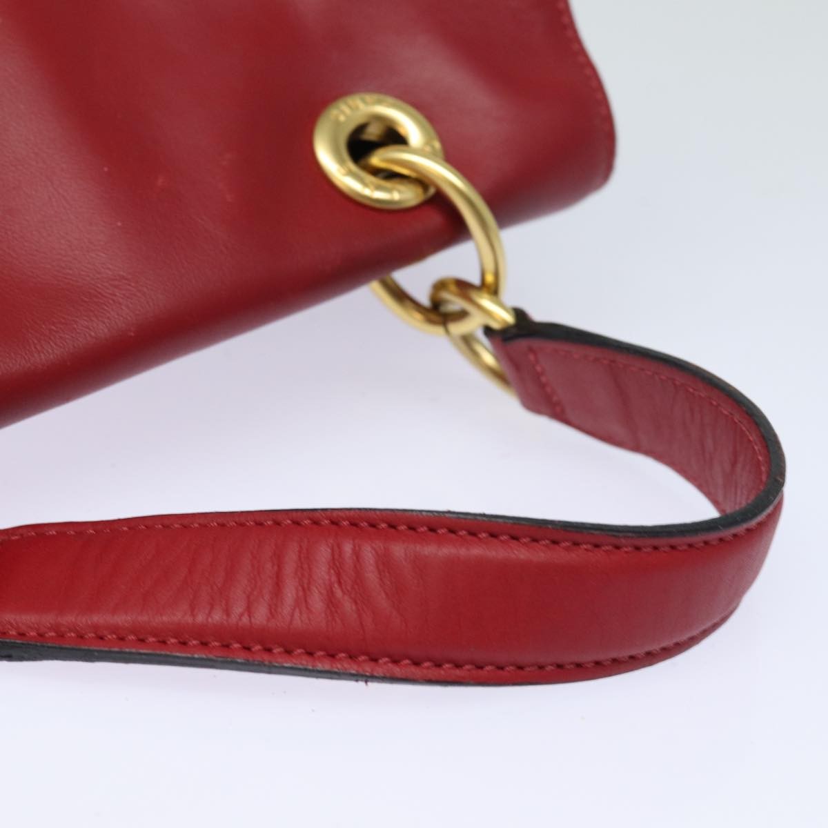 Celine Handbag Leather, RED, LEATHER, Handbag