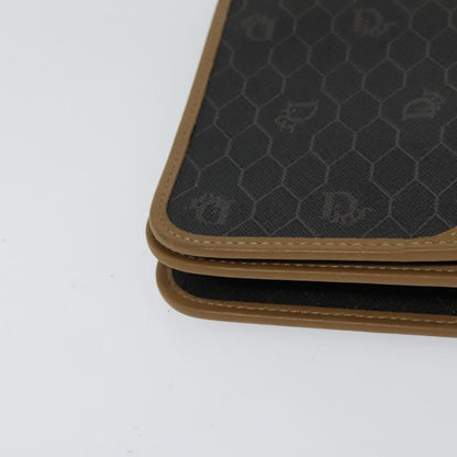 Christian Dior Vintage Honeycomb chain Canvas, BLACK, CANVAS, Handbag