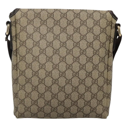 Gucci Flap Messenger GG Coated Canvas, BEIGE, CANVAS, Shoulder bag