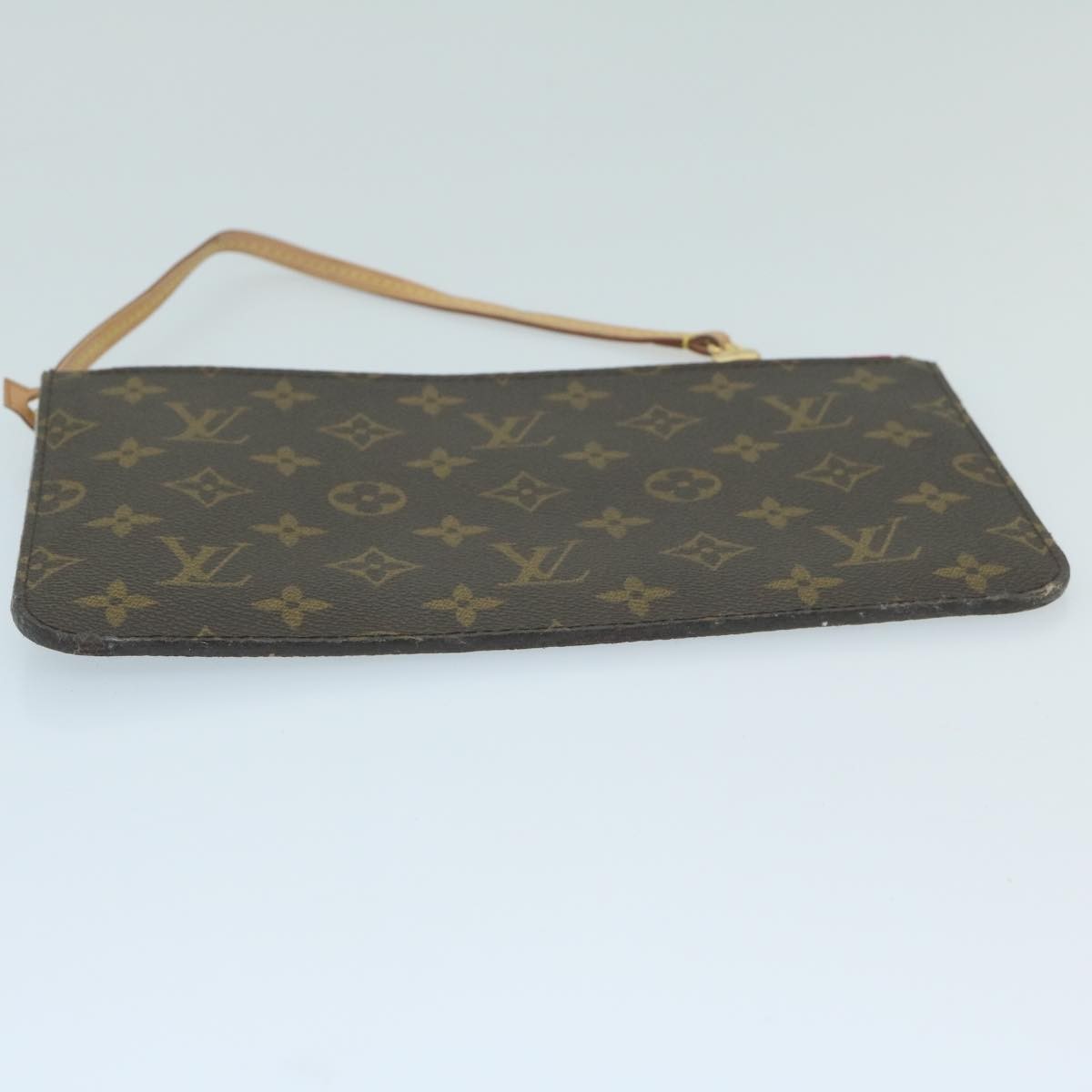 Louis Vuitton Neverfull Pochette Monogram Canvas, BROWN, CANVAS, Tote bag