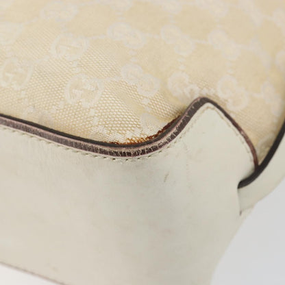 Gucci Belted Bucket Tote GG Canvas with Leather, BEIGE, CANVAS, Tote bag