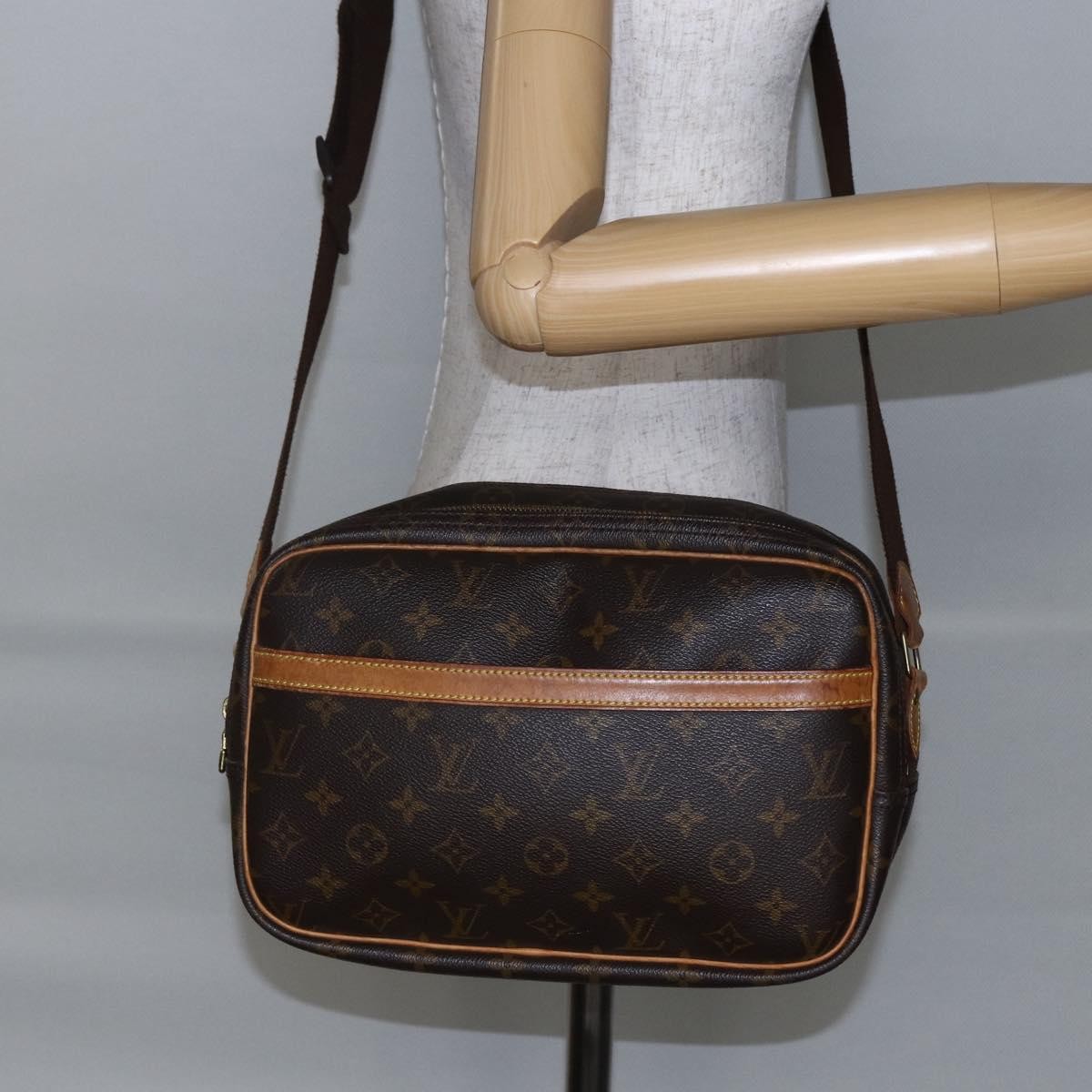 Louis Vuitton Reporter Bag Monogram Canvas, BROWN, CANVAS, Crossbody bag