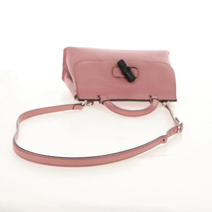 Gucci Bamboo Daily Top Handle Bag Leather, Pink, Leather, Handbag