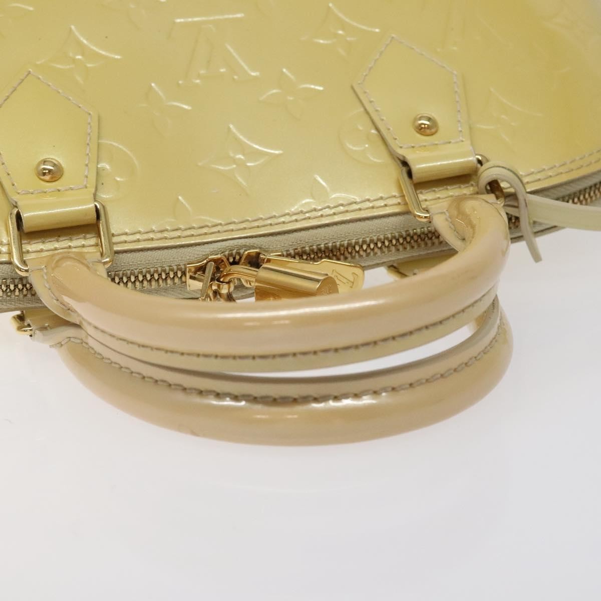 Louis Vuitton Alma Handbag Monogram Vernis, BEIGE, PATENT_LEATHER, Handbag