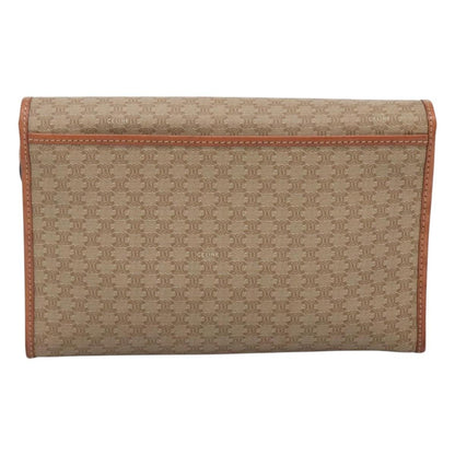 Celine Macadam Shoulder Bag PVC Leather, BEIGE, CANVAS, Shoulder bag