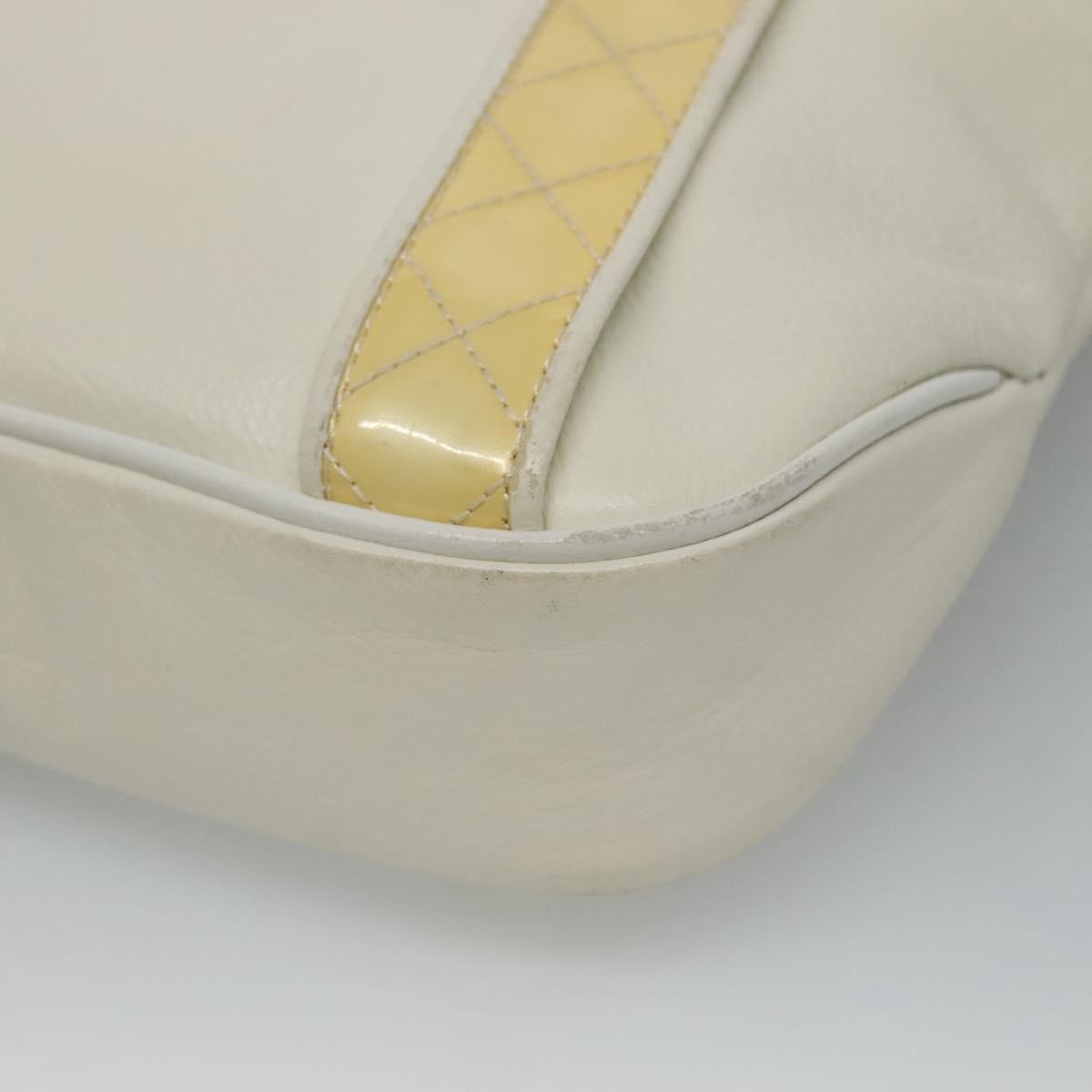 Burberry Vintage Shoulder Bag Leather, WHITE, LEATHER, Shoulder bag