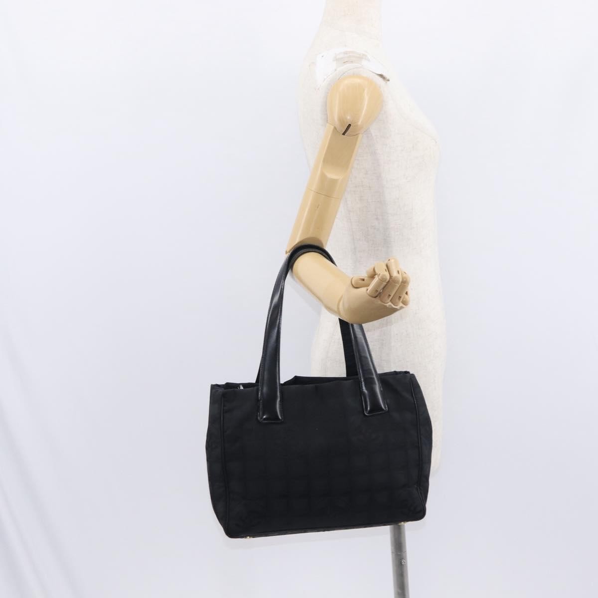Chanel Travel Line Tote Nylon, BLACK, NYLON, Tote bag