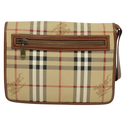 Burberry Nova check Pochette Canvas, BEIGE, CANVAS, Clutche & pouche