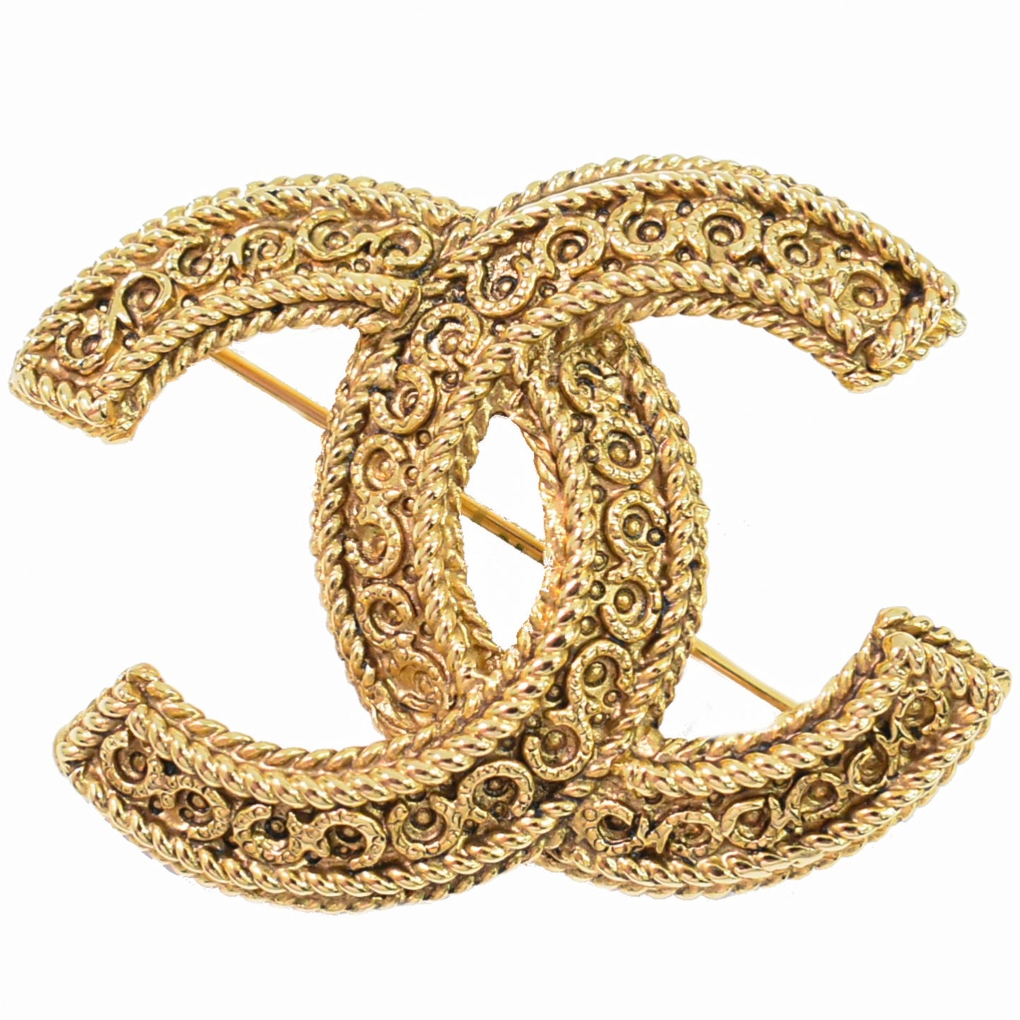 Chanel CC Brooch Metal, GOLD, GOLD_PLATED, Brooch