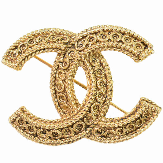 Chanel CC Brooch Metal, GOLD, GOLD_PLATED, Brooch