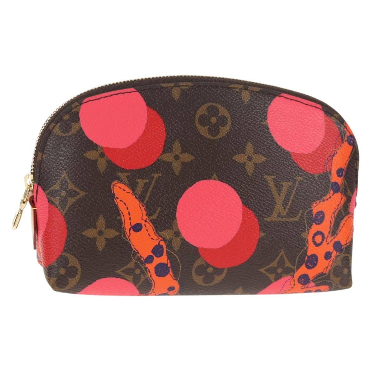 Louis Vuitton Cosmetic Pouch Limited Edition Monogram Jungle Dots, BROWN, CANVAS, Toiletry Case