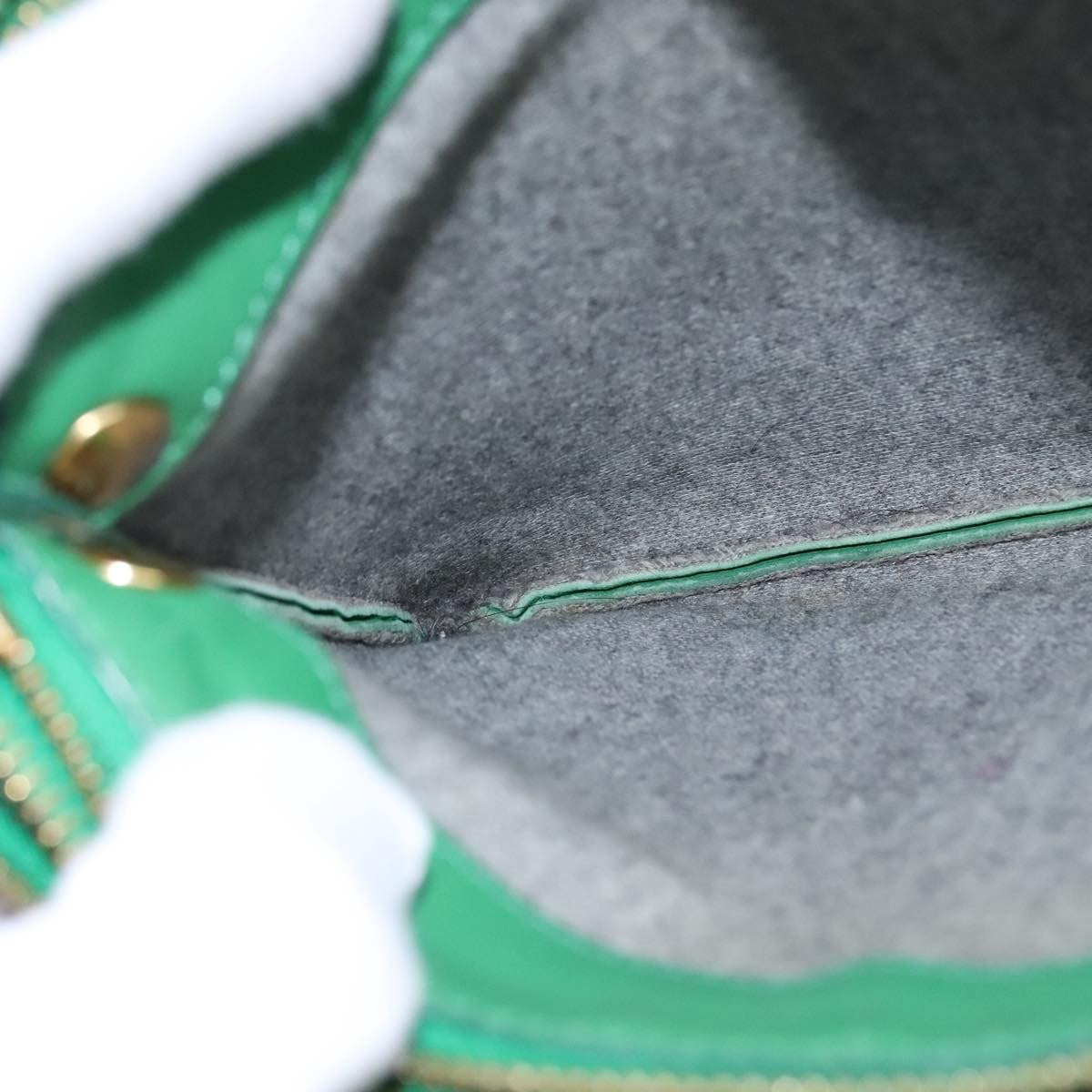 Celine Trio Crossbody Bag Leather, GREEN, LEATHER, Crossbody bag