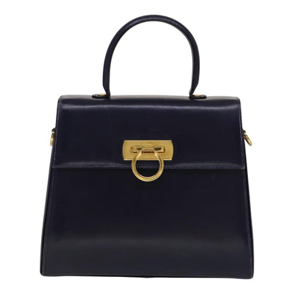 Salvatore Ferragamo Gancini Convertible Top Handle Bag Leather, PURPLE, LEATHER, Handbag