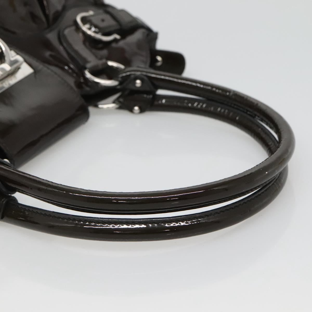 Salvatore Ferragamo Marisa Satchel Patent leather, BROWN, PATENT_LEATHER, Tote bag