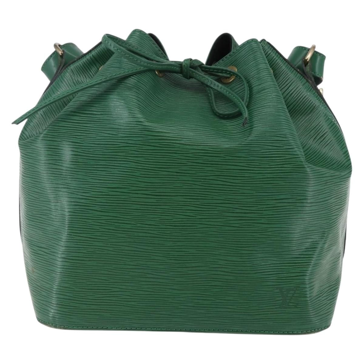 Louis Vuitton Petit Noe Handbag Epi Leather, GREEN, LEATHER, Shoulder bag