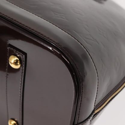 Louis Vuitton Alma Handbag Monogram Vernis, PURPLE, PATENT_LEATHER, Handbag