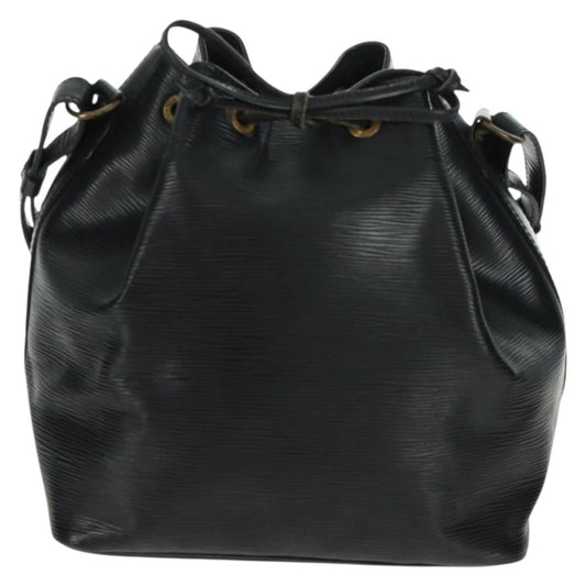 Louis Vuitton Petit Noe Handbag Epi Leather, BLACK, LEATHER, Shoulder bag