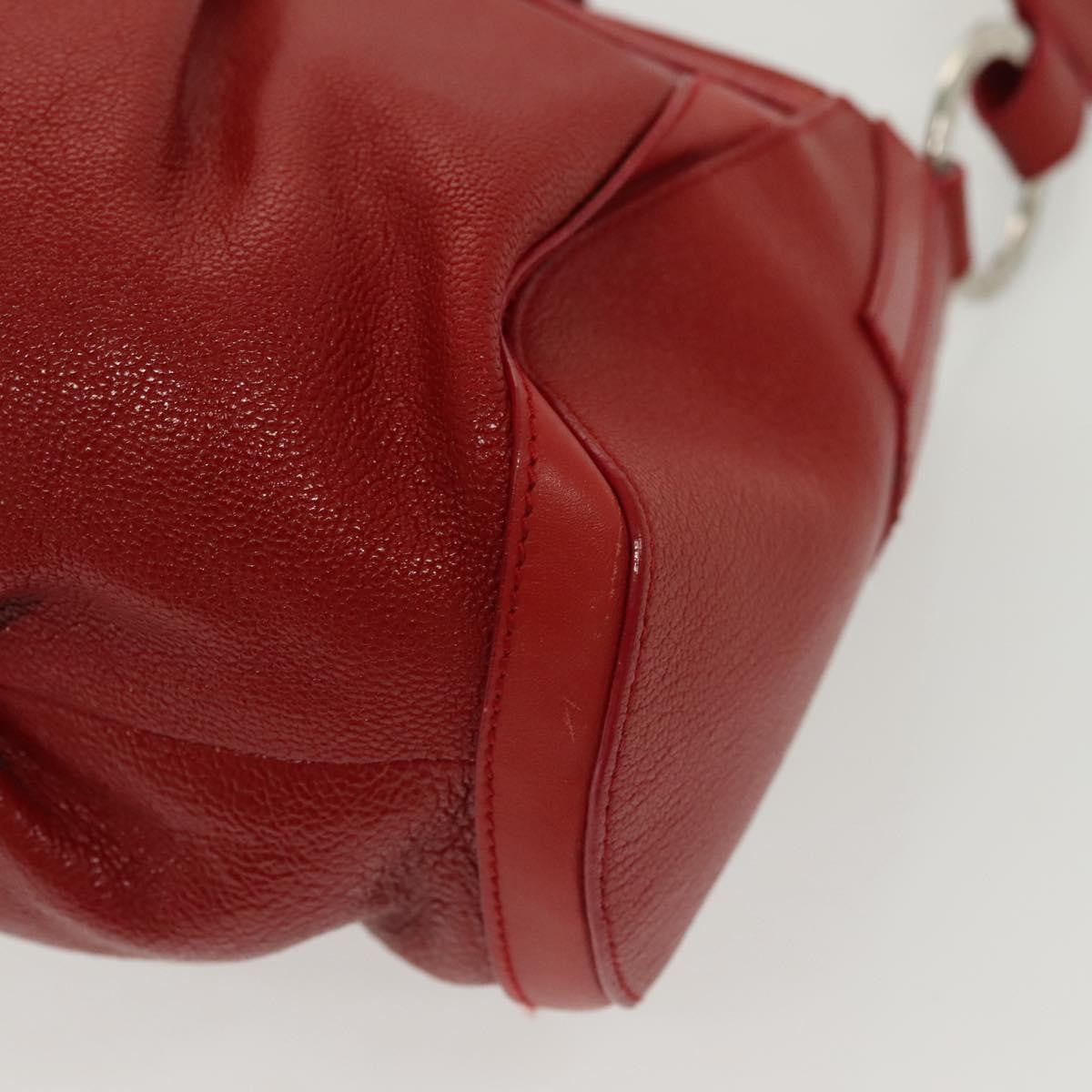 Bvlgari Chandra Top Handle Bag Leather, RED, LEATHER, Shoulder bag