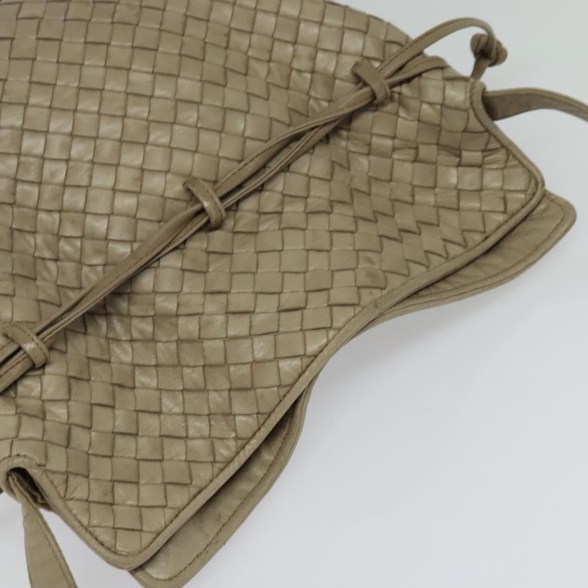 Bottega Veneta Drawstring Shoulder Bag Intrecciato Nappa, BEIGE, LEATHER, Shoulder bag
