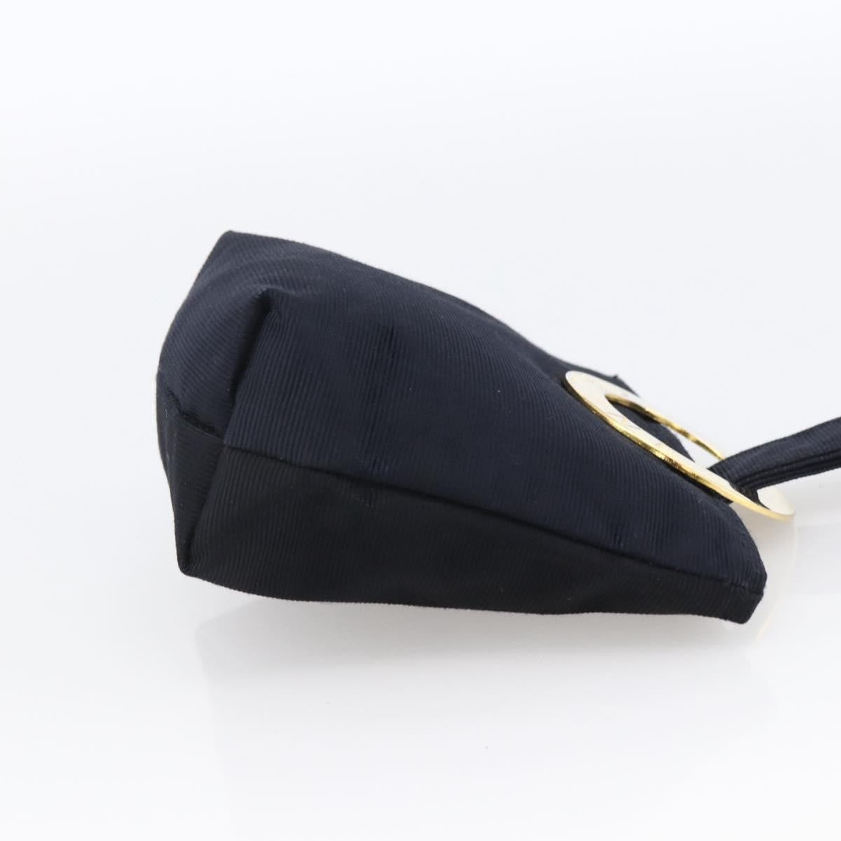 Celine Marin Wristlet Pouch Canvas with Leather, NAVY, NYLON, Clutche & pouche
