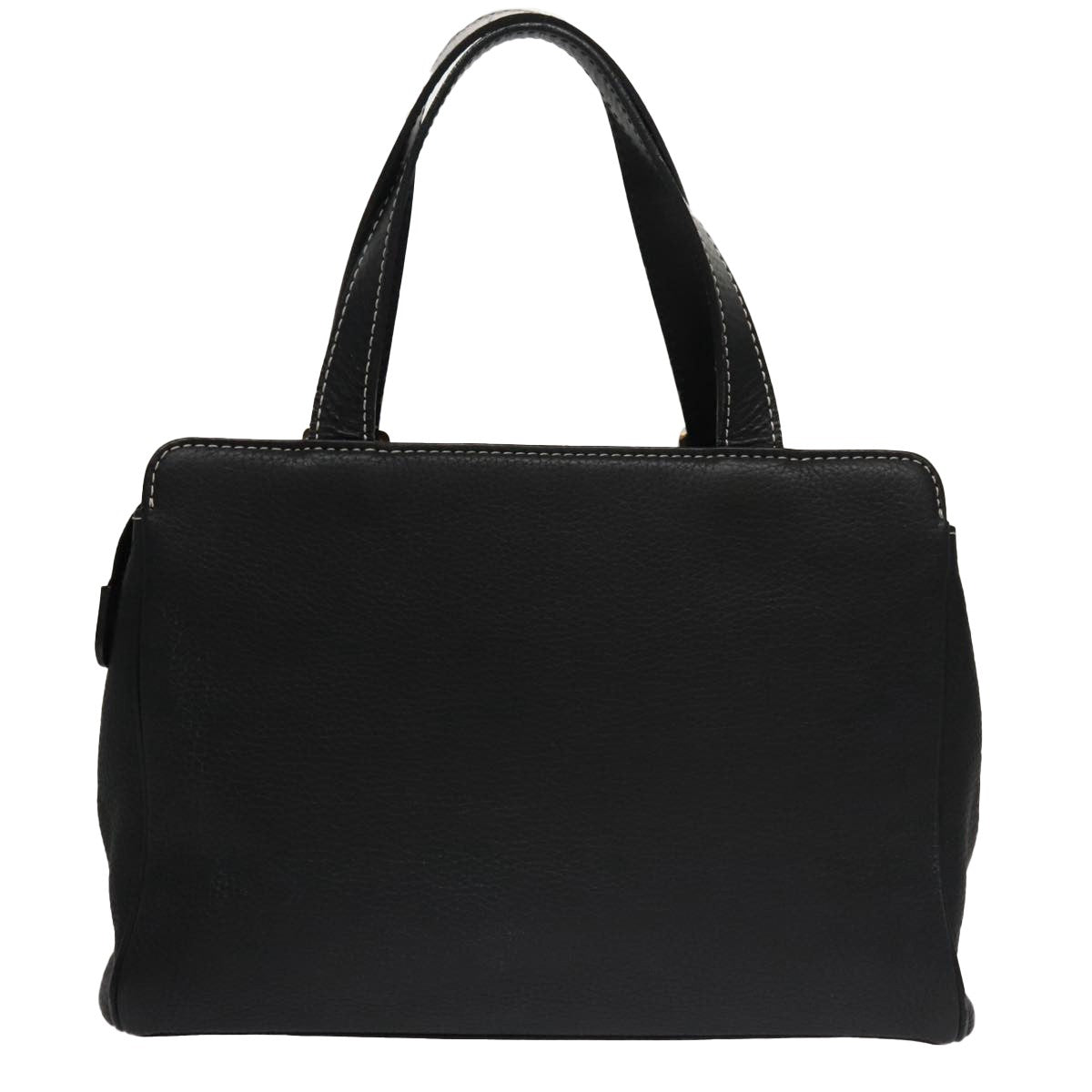 Burberry Vintage Handbag Leather, BLACK, LEATHER, Handbag