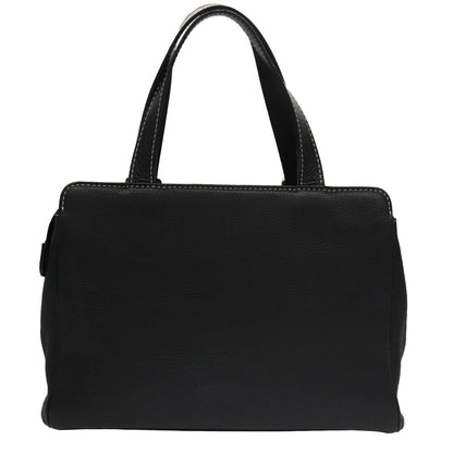 Burberry Vintage Handbag Leather, BLACK, LEATHER, Handbag