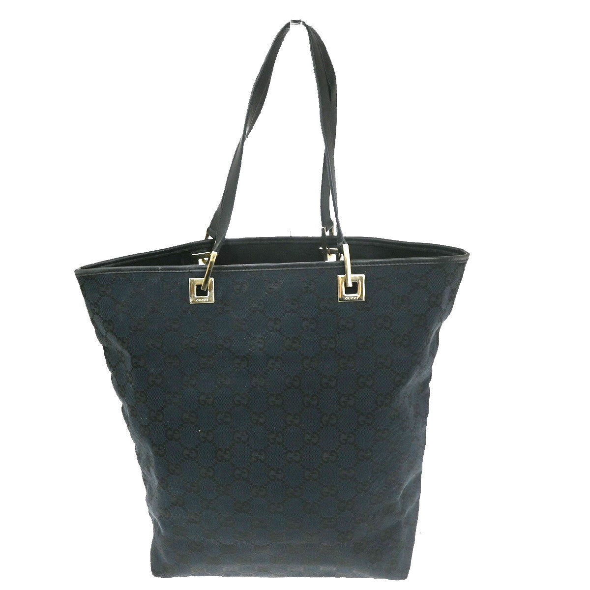 Gucci Vintage Bucket Shopping Tote GG Canvas, BLACK, CANVAS, Tote bag