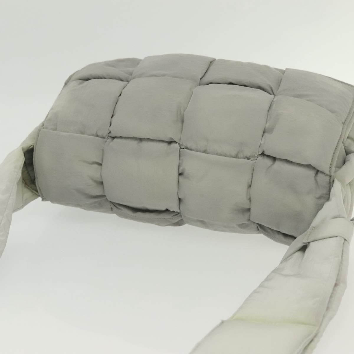 Bottega Veneta Padded Tech Cassette Crossbody Bag Intrecciato Nylon, GRAY, NYLON, Crossbody bag