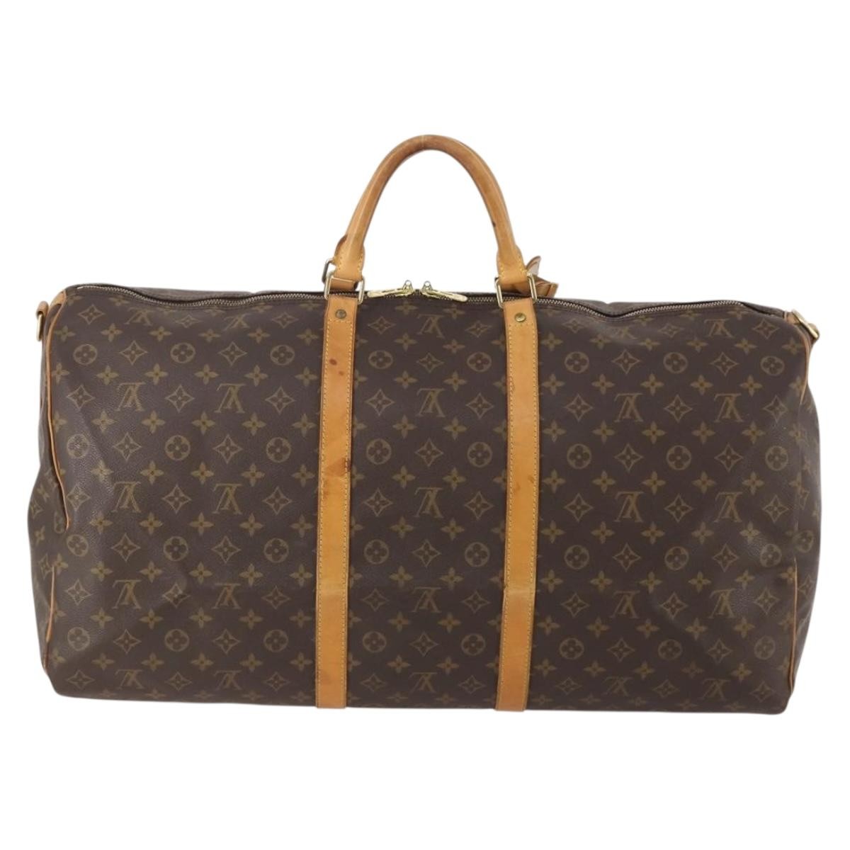 Louis Vuitton Keepall Bandouliere Bag Monogram Canvas, Brown, Canvas, Travel Bag