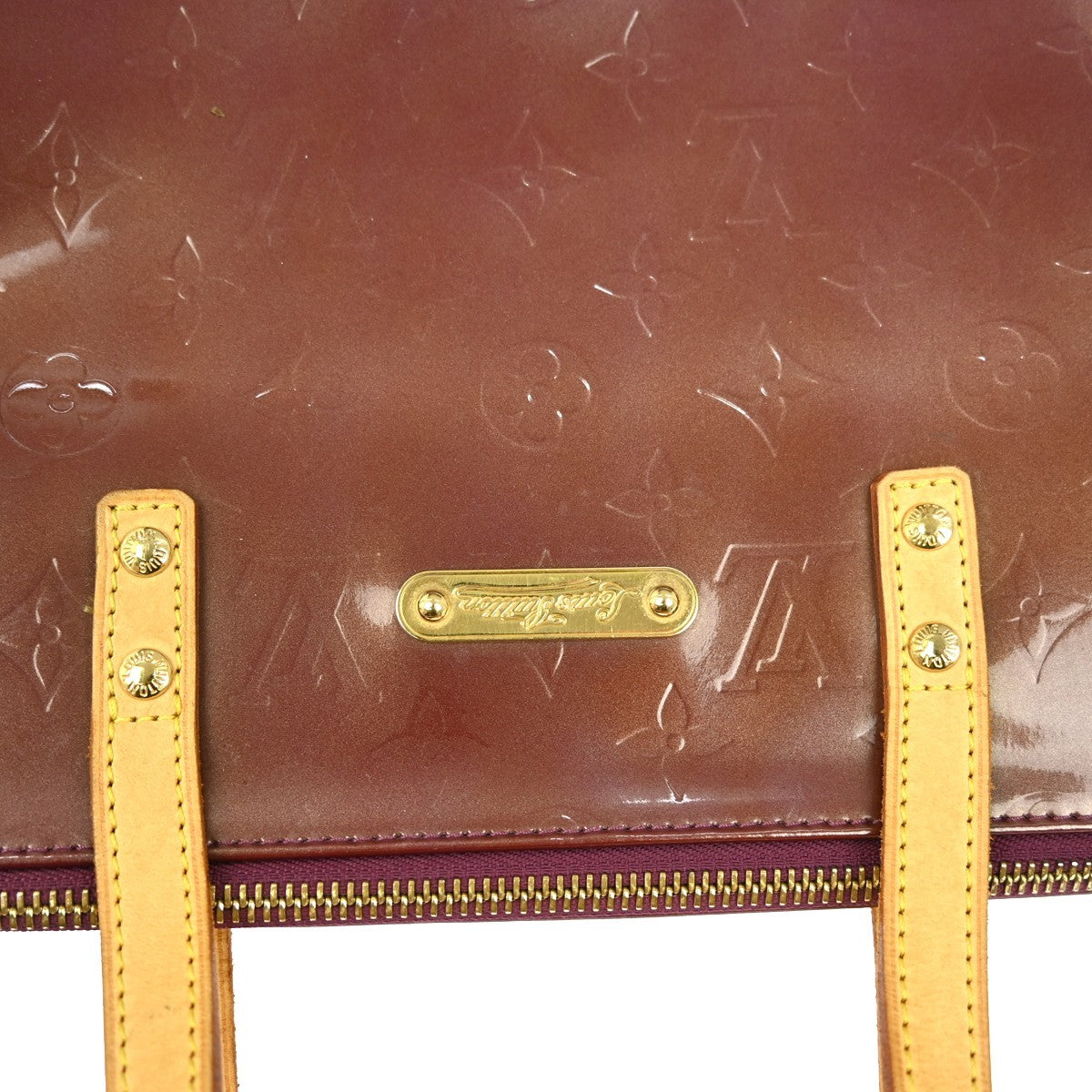 Louis Vuitton Bellevue Handbag Monogram Vernis, PURPLE, PATENT_LEATHER, Tote bag