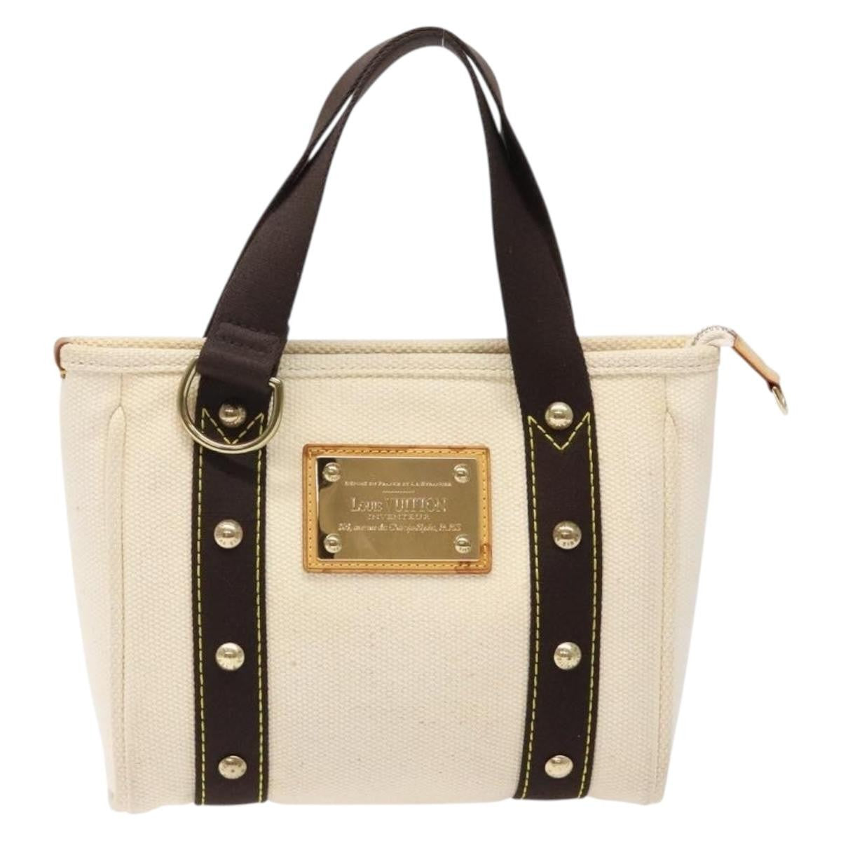 Louis Vuitton Antigua Tote Canvas, WHITE, CANVAS, Tote bag