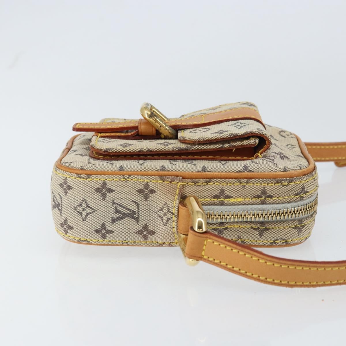 Louis Vuitton Juliette Crossbody Bag Mini Lin, BLUE, CANVAS, Shoulder bag