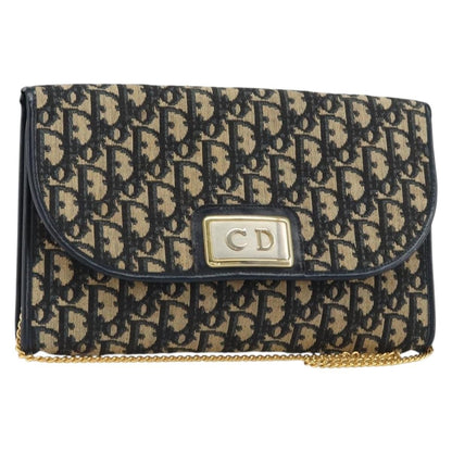 Christian Dior Vintage CD trotter Shoulder bag Canvas, NAVY, CANVAS, Shoulder bag
