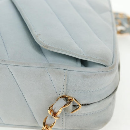 Chanel Vintage Camera bag Suede, BLUE, SUEDE, Crossbody bag