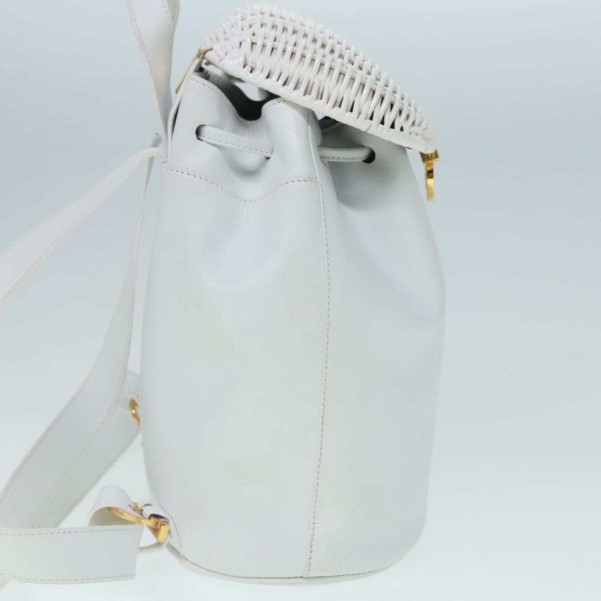 Salvatore Ferragamo Gancini Backpack Leather, WHITE, LEATHER, Backpack