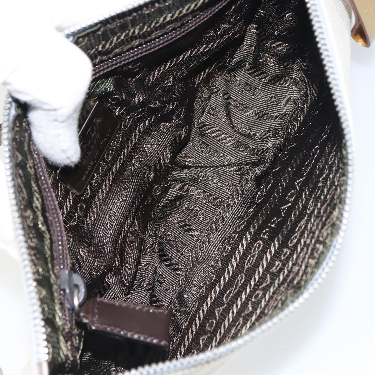 Prada Vintage Pouch Canvas, GRAY, CANVAS, Clutche & pouche