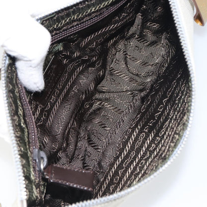 Prada Vintage Pouch Canvas, GRAY, CANVAS, Clutche & pouche