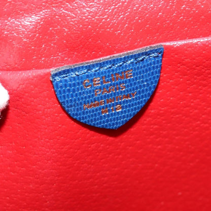 Celine Vintage Circle Logo Crossbody Bag Leather, BLUE, LEATHER, Crossbody bag