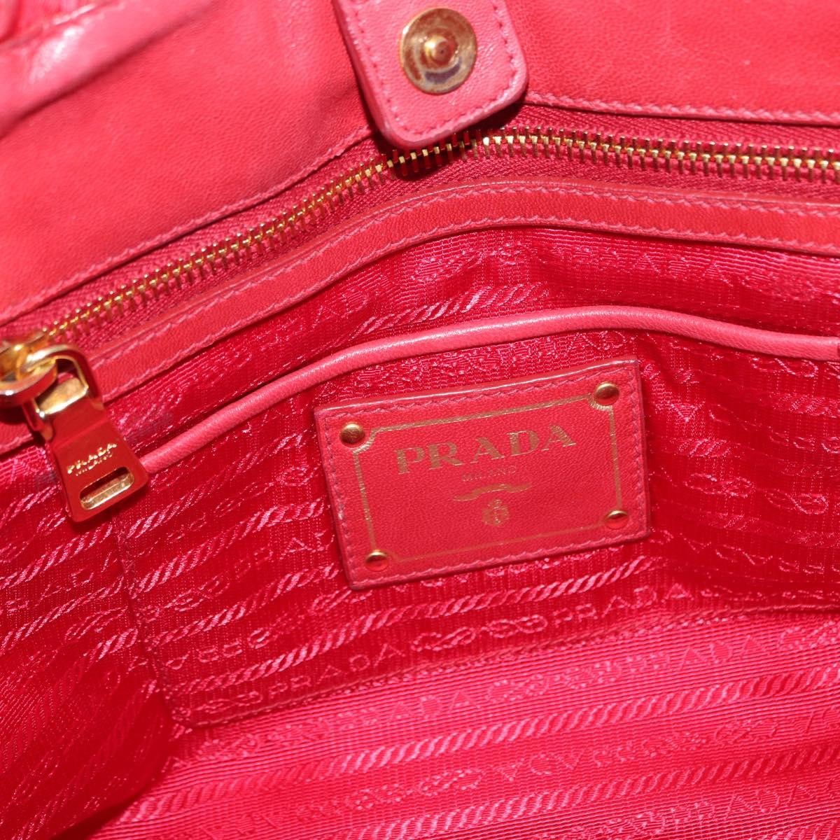 Prada Gaufre Convertible Tote Leather and Tessuto, RED, NYLON, Handbag